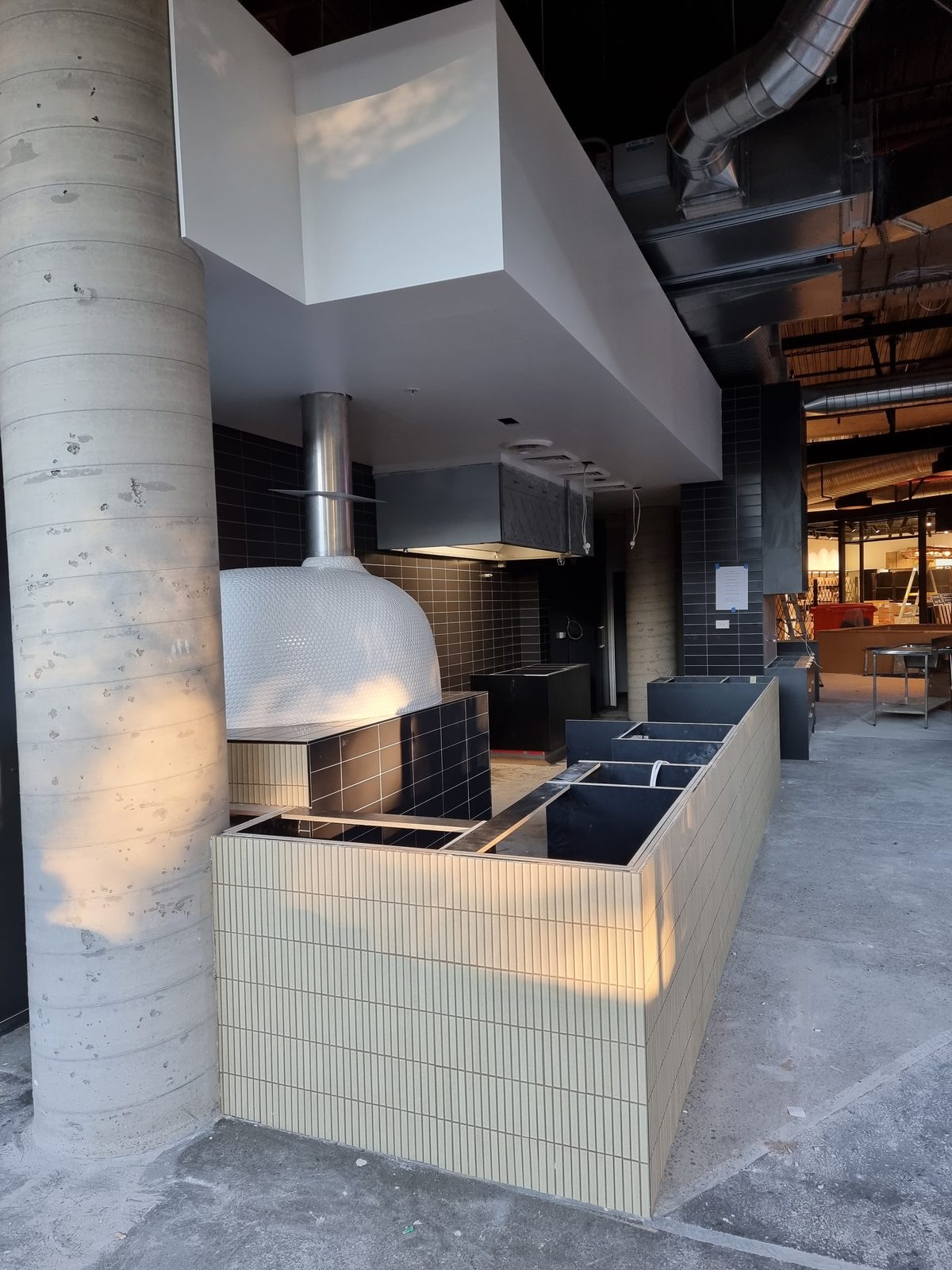 The Grumpy Italian, commercial kitchen and service area